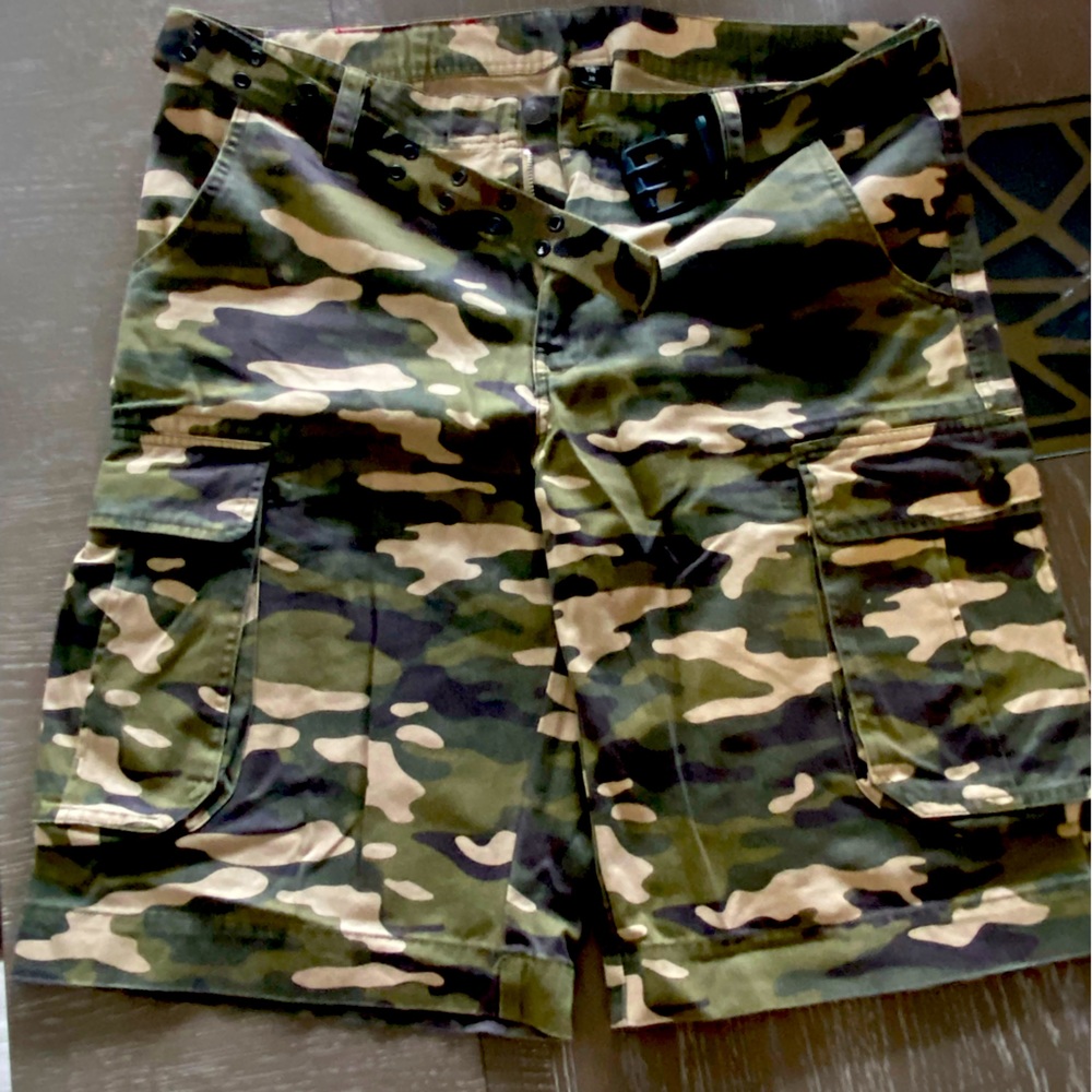 True Religion Camo cargo shorts